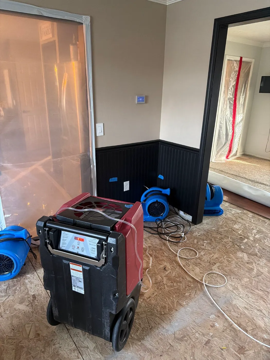 Water damage restoration by Frankfort Water Restoration near Zionsville, IN